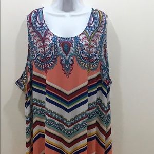 Roamon’s Maxi Dress Size 4X (34/36) Multicolored